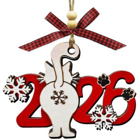 2026 Christmas Ornaments, Cat Ornaments For Christmas Tree, Funny Ornaments (Option: Multi)
