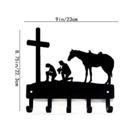 CIFbuy Industrial Matte Black Wall Hook Set Heavy Duty Farmhouse Coat Rack Entryway, Organizer for, Hallway Mudroom Rust Resistant, Mounted Stora (Option: 21387509)