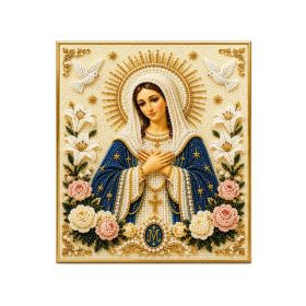 Christmas DIY Art Set - Virgin Mary Creative Gift Festive Vibe Home Diamond Poster Decorative Ornament (Option: Default)