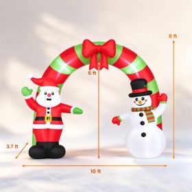 10FT Christmas Inflatable Arch Santa Snowman LED Lighted Blow Up Arch Yard Holiday Decor---Unavailable Platform--Aliexpress,Temu,Shein,TikTok (Option: A)
