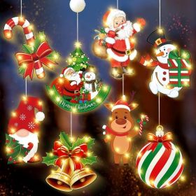 8-Piece Battery-Operated Christmas Window Lights Decorations (Option: Multi)