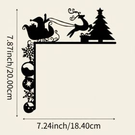 CIFbuy Removable Christmas Sleigh Wall Decals Festive Holiday Stickers for Doors Walls Windows, Easy to Apply and Remove Cozy, Winter Seasonal Ae (Option: 56204814)