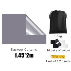 100% Blackout Shades Window Cover Grey Blackout Curtains for Bedroom Portable Blackout Blinds Curtain (size: 57*78.7inch)