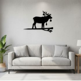 CIFbuy Enchanted Rustproof Metal Elk Sculpture, Whimsical Forest Animal Statue, for Outdoor Garden Yard Patio, Distinctive Home Decor Gift, for N (Option: 96681754)