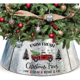 29-Inch Metal Christmas Tree Collar For Pencil Trees (Option: Silver)
