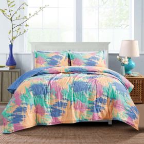 Modern 3-Piece Derek Abstract Quilt Bedding Sets (Option: 54071147)
