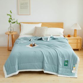 Antibacterial Raw Cotton Washable Summer Cool Quilt (Option: Haze Blue-200X230cm)